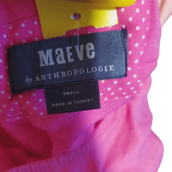 Anthropologie Maeve Marlene Tiered High Low Maxi  Dress Women's Pink Small - Picture 4 of 5